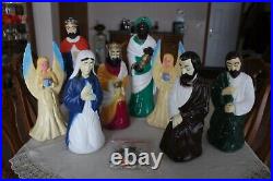 Empire & Union Vintage Plastic Table or Yard 8 Piece Christmas Nativity Grouping
