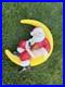 Euro Santa On The Moon 22 Christmas Blow Mold Vintage Rare Free Shipping