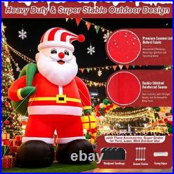Extra Large 26FT Giant Inflatable Santa Claus Christmas Decorations with Blower