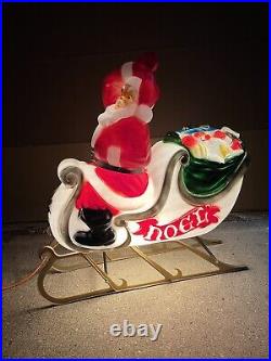 FANTASTIC General Foam Lighted Santa Sleigh + Box Blowmold Without Reindeer