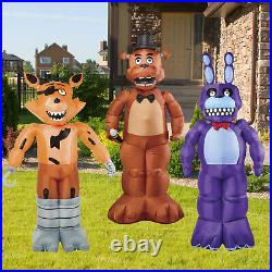 Five 5 Nights at Freddy's Halloween Inflatable's Set of Three Freddy Bonnie Foxy