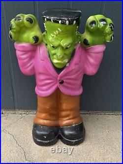 Frankenstein Halloween Blow Mold Vintage Lighted 36 Vintage