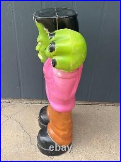 Frankenstein Halloween Blow Mold Vintage Lighted 36 Vintage