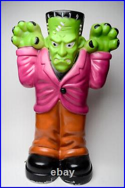 Frankenstein Monster Halloween Blow Mold Light General Foam Plastics 36 VTG