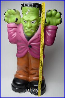 Frankenstein Monster Halloween Blow Mold Light General Foam Plastics 36 VTG