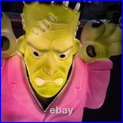 Frankenstein Monster Halloween Blow Mold Vintage Lighted 36 Made By Empire