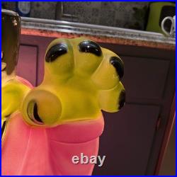 Frankenstein Monster Halloween Blow Mold Vintage Lighted 36 Made By Empire