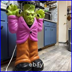 Frankenstein Monster Halloween Blow Mold Vintage Lighted 36 Made By Empire