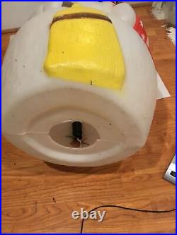Frosty the Snowman withCarrot Nose Lighted Christmas Blow Mold Vintage 40