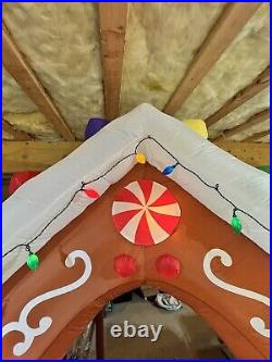 GEMMY 9' Wide Gingerbread House Archway Airblown Lighted Inflatable Christmas