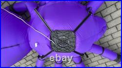 GEMMY AIRBLOWN Inflatable 8ft Spider Lights Up Halloween with Tethers Purple Black