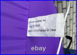 GEMMY AIRBLOWN Inflatable 8ft Spider Lights Up Halloween with Tethers Purple Black