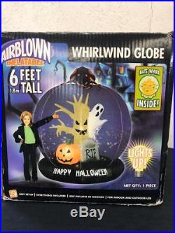 GEMMY Halloween Whirlwind Ghost Rip Spider Lighted Airblown Inflatable 6 Ft
