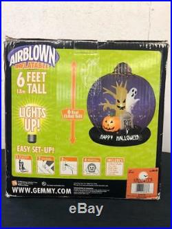 GEMMY Halloween Whirlwind Ghost Rip Spider Lighted Airblown Inflatable 6 Ft