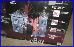 GEMMY INFLATABLE rare HAUNTED HOUSE HUGE 12ft tall 16ft long HALLOWEEN party