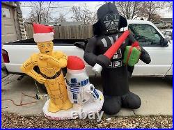 GEMMY R2D2 C3PO Droid To The World Inflatable Star Wars Darth Vader