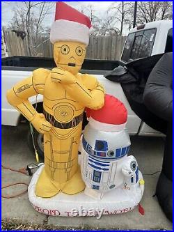 GEMMY R2D2 C3PO Droid To The World Inflatable Star Wars Darth Vader