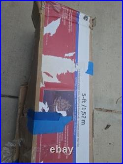 GE 5 ft Winterberry Pre-lit 200 LED Sugar Plum Lights Brown Branch Tree Multi