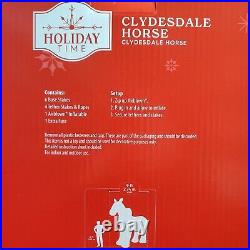 GIANT CLYDESDALE HORSE 9 ft Inflatable Huge Christmas Decor light up Outdoor