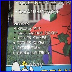 GIGANTIC 7 FEET GEMMY PEANUTS SNOOPY HTF RARE CHRISTMAS RED BARON Inflatable