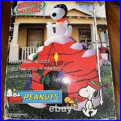 GIGANTIC 7 FEET GEMMY PEANUTS SNOOPY HTF RARE CHRISTMAS RED BARON Inflatable