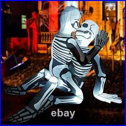 GOOSH 5.5 FT Halloween Inflatable Outdoor Skeleton Couple Lovers Blow Up Yard
