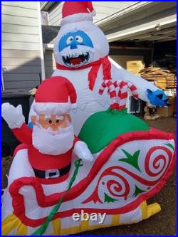 Gemmmy Colossal 16.5' Rudolph Santa Bumble Sleigh Airblown Inflatable Christmas
