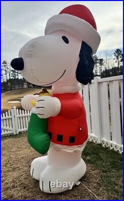 Gemmy 10ft Snoopy & Woodstock Peanuts Christmas Airblown Inflatable Rare