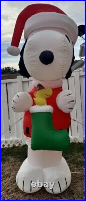 Gemmy 10ft Snoopy & Woodstock Peanuts Christmas Airblown Inflatable Rare