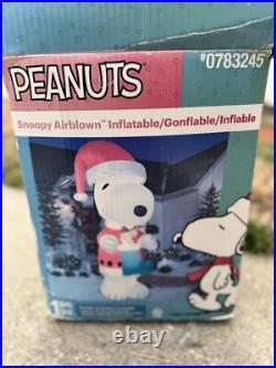 Gemmy 10ft Snoopy & Woodstock Peanuts Christmas Airblown Inflatable Rare