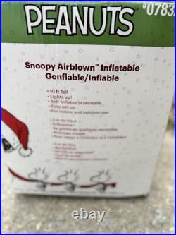 Gemmy 10ft Snoopy & Woodstock Peanuts Christmas Airblown Inflatable Rare