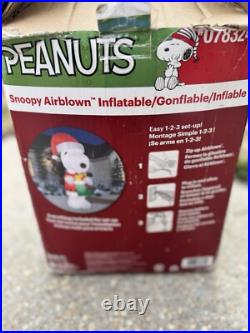 Gemmy 10ft Snoopy & Woodstock Peanuts Christmas Airblown Inflatable Rare