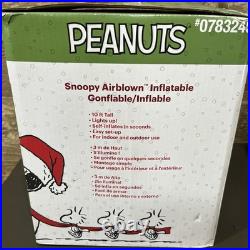 Gemmy 10ft Snoopy & Woodstock Peanuts Christmas Airblown Inflatable Rare Sealed
