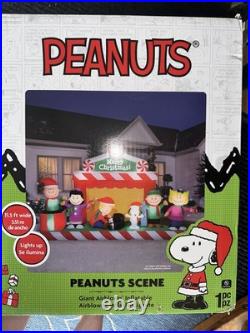 Gemmy 11.5ft Long Peanuts Scene Christmas Inflatable