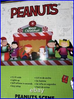 Gemmy 11.5ft Long Peanuts Scene Christmas Inflatable