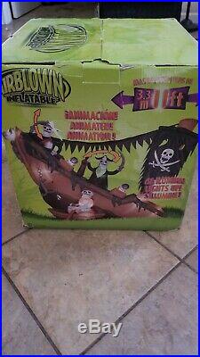 Gemmy 11ft Rare Halloween Airblown Inflatable Sinking Pirate Ship Working