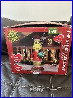Gemmy 11ft Tall Dr Seuss Grinch with Ornament Giant Christmas Inflatable