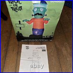 Gemmy 12 Ft Big Head Monster Halloween Airblown Inflatable with Box Frankenstein
