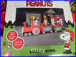 Gemmy 16.5ft Long Peanuts Train Scene Christmas Inflatable