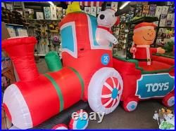 Gemmy 16.5ft Long Peanuts Train Scene Christmas Inflatable