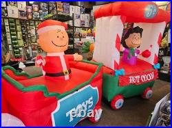 Gemmy 16.5ft Long Peanuts Train Scene Christmas Inflatable