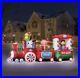 Gemmy 16′ Lighted Christmas Train Peanuts Gang Charlie Brown inflatable Airblown