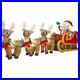 Gemmy 16′ Long Airblown Christmas Inflatable Santa in Sleigh Three Reindeers