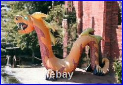 Gemmy 16ft Airblown Inflatable Flaming Mouth Orange Serpent Dragon