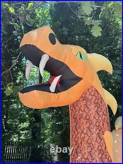 Gemmy 16ft Airblown Inflatable Flaming Mouth Orange Serpent Dragon