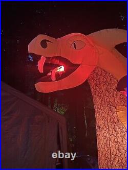 Gemmy 16ft Airblown Inflatable Flaming Mouth Orange Serpent Dragon