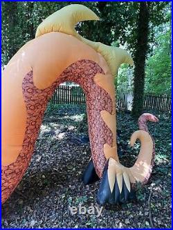 Gemmy 16ft Airblown Inflatable Flaming Mouth Orange Serpent Dragon