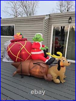 Gemmy 2004 Grinch Max Sleigh Christmas Airblown Inflatable