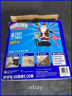 Gemmy 2005 8ft Tall HoHoHo Santa Claus Christmas Airblown Inflatable