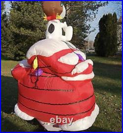 Gemmy 2007 7ft Tall Snoopy RED BARON On Dog House Christmas Airblown Inflatable